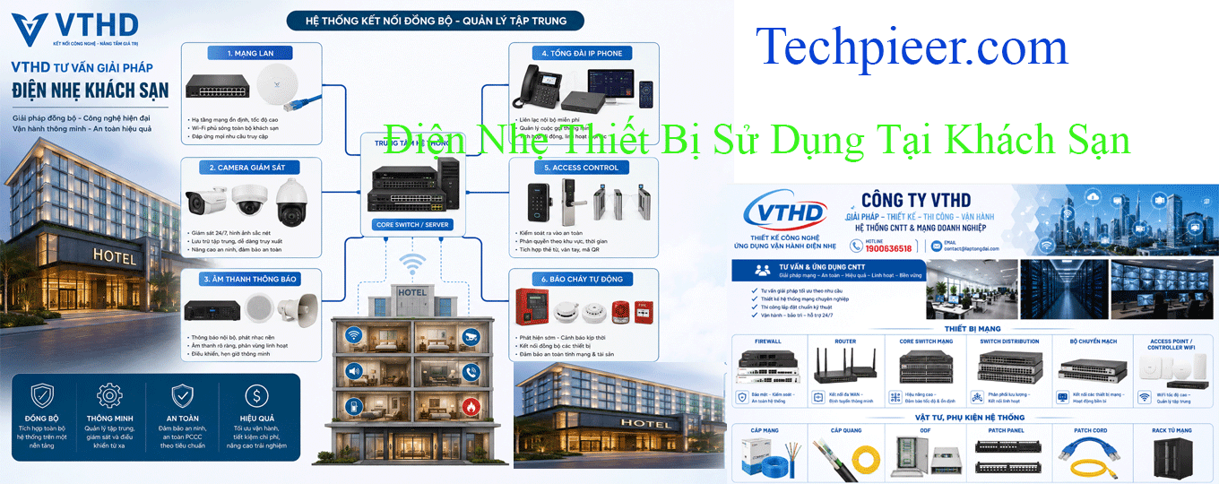 Điện Nhẹ Thiết Bị Sử Dụng Tại Khách Sạn