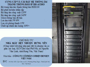 PA Dự Toán Lắp Âm Thanh Thông Báo